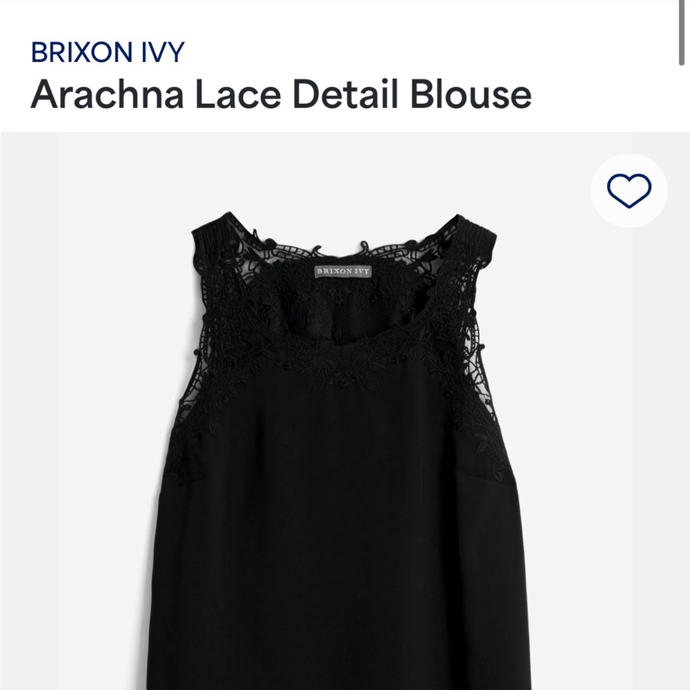 Brixon Ivy Arachna Lace Detail Blouse (Stitch Fix)
